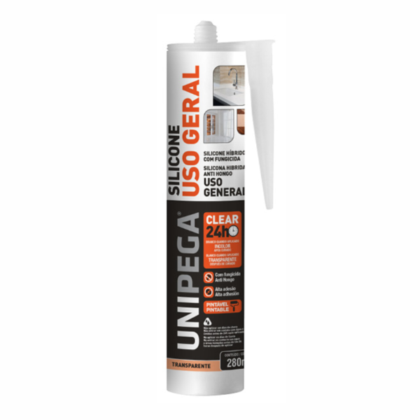 Silicone Hibrido Com Fungicida Uso Geral Unipega 260g